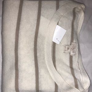 J. Crew XS off white Striped  Sweater